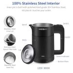 Compact Stainless Steel Electric Kettle for Travel