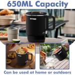 Compact Travel Electric Kettle with Dual Control