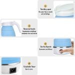 Portable Folding Electric Travel Kettle in Blue