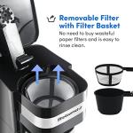 Compact Personal Coffee Maker with Stainless Steel Travel Mug
