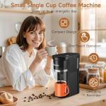 Compact Coffee Maker for K-Cups and Grounds