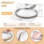 Gracenal 10” Microwave Splatter Cover with Steamer