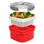 3-Piece Microwave Cookware Steamer Set