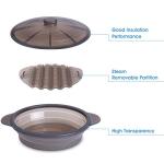 Collapsible Silicone Microwave Steamer Bowl with Lid