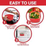 3-Piece Microwave Cookware Steamer Set