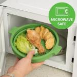 Collapsible Silicone Microwave Cooker and Food Storage Set