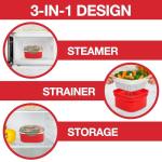 3-Piece Microwave Cookware Steamer Set