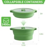 Collapsible Silicone Microwave Cooker and Food Storage Set
