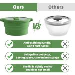 Collapsible Silicone Microwave Cooker and Food Storage Set