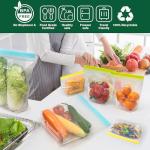 24 Pack Reusable Silicone Food Storage Bags