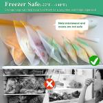 Reusable Silicone Freezer Bags with Zipper - 8 Pack