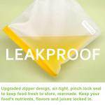 10-Pack Reusable Food Storage Bags - BPA Free