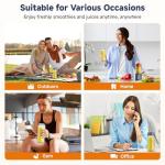 COKUNST Portable 17Oz Blender for Smoothies