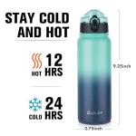 Insulated Stainless Steel Water Bottle with 3 Lids