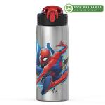 Spider-Man Stainless Steel Water Bottle with Straw