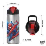 Spider-Man Stainless Steel Water Bottle with Straw