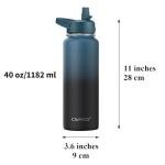 CIVAGO 40 oz Insulated Water Bottle with Straws