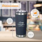 Inspirational Navy Blue Scripture Travel Mug, 18 oz