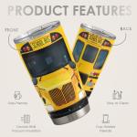 School Bus Tumbler - 20 oz Stainless Steel Mug