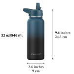 Insulated Stainless Steel Water Bottle with Straw