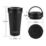 Funkrin 16oz Insulated Stainless Steel Coffee Mug