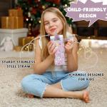 Unicorn Tumbler with Handle & Straw for Kids