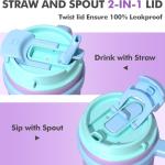 Kids Insulated Tumbler Cup Set with Straws