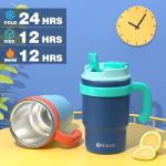 Kids Insulated Tumbler Cup Set with Straws