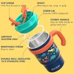 Kids Insulated Tumbler Cup Set with Straws