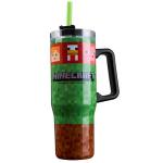 Minecraft 33oz Insulated Tumbler with Handle and Straw
