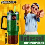 Minecraft 33oz Insulated Tumbler with Handle and Straw