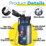 Kids Insulated Water Bottle with Straw - 12oz