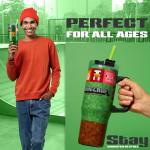 Minecraft 33oz Insulated Tumbler with Handle and Straw
