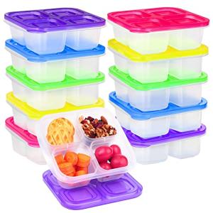 Ruisita 10-Pack 4-Compartment Bento Lunch Boxes