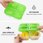 Ruisita 10-Pack 4-Compartment Bento Lunch Boxes