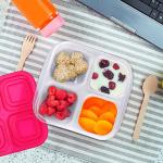 Ruisita 10-Pack 4-Compartment Bento Lunch Boxes