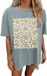 Boho Daisy Graphic T-Shirt for Women