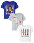 Toddler Boys' Short Sleeve Graphic T-Shirt 3-Pack