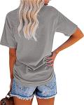 Cute Sunflower Graphic Tee for Women - Grey
