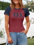 Cute Graphic Crop Top for Women – Burgundy