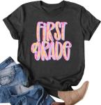 Colorful Rainbow Graphic Tee for Women Teachers