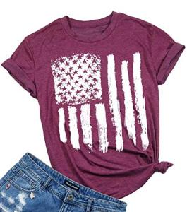American Flag Graphic Tee for Women