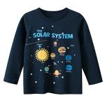 Kids' Long Sleeve Space Planet Graphic Shirt