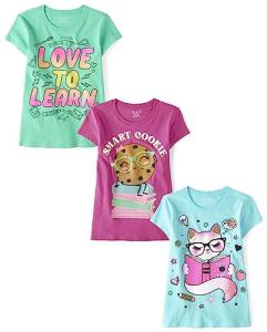 Kids' Graphic T-Shirts in Bay Breeze & Peonies
