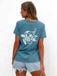Sea Turtle Graphic Tee for Women - Green