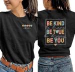 Be Kind Teacher T-Shirt with Dandelion Graphic