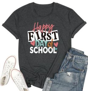 Back to School Teacher Graphic T-Shirt for Women