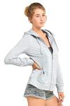 Lightweight Cotton Zip-Up Hoodie for Women