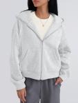 Comfy Oversized Zip Up Hoodies for Women