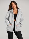 Cute Oversized Grey Hoodie with Pocket for Teens